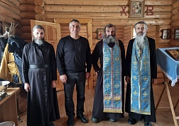 Литургия в скиту обители
